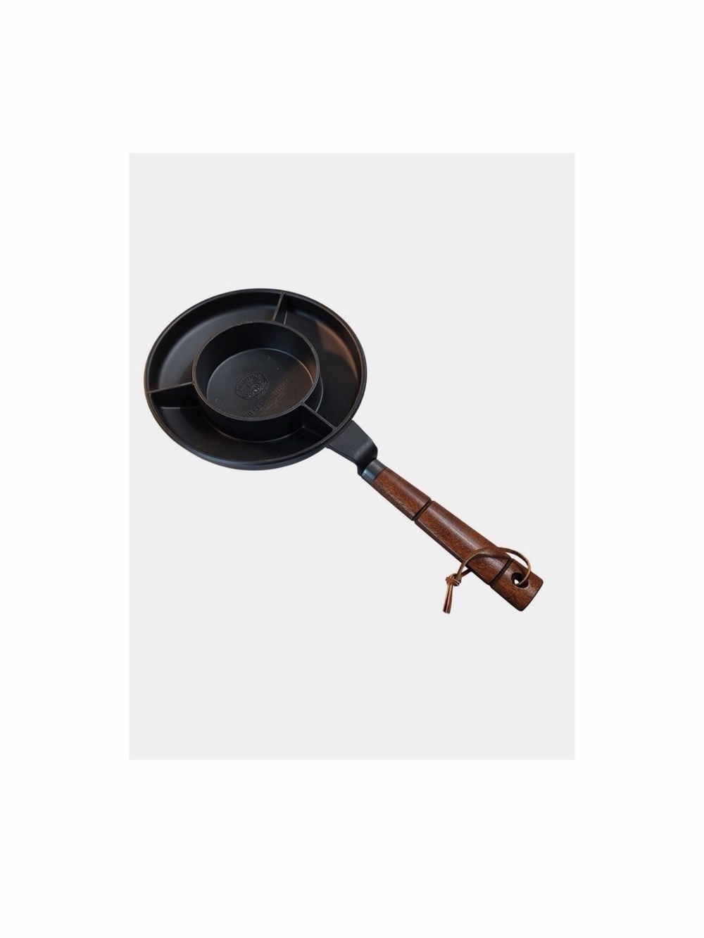 Vintage Nordic Ware Crepes 'N Things Blk Cast Aluminum Pan w Wood Handle USA